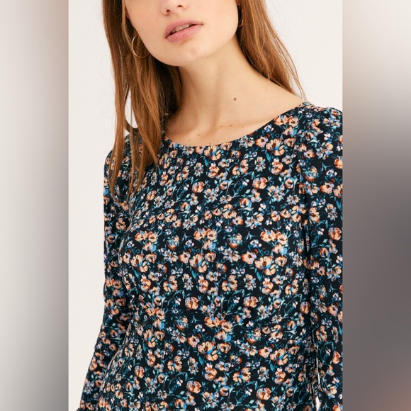 Free People women’s Say hello Floral Long Sleeve mini Dress size SP - Picture 5 of 16